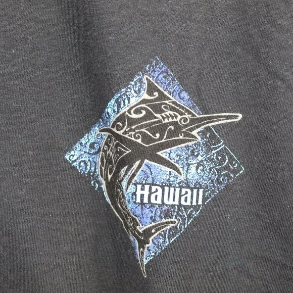Vintage NWT Crazy Shirts 2000-2003 Hawaii T-Shirt XXL Tribal Diamond Black Y2K - Picture 2 of 5
